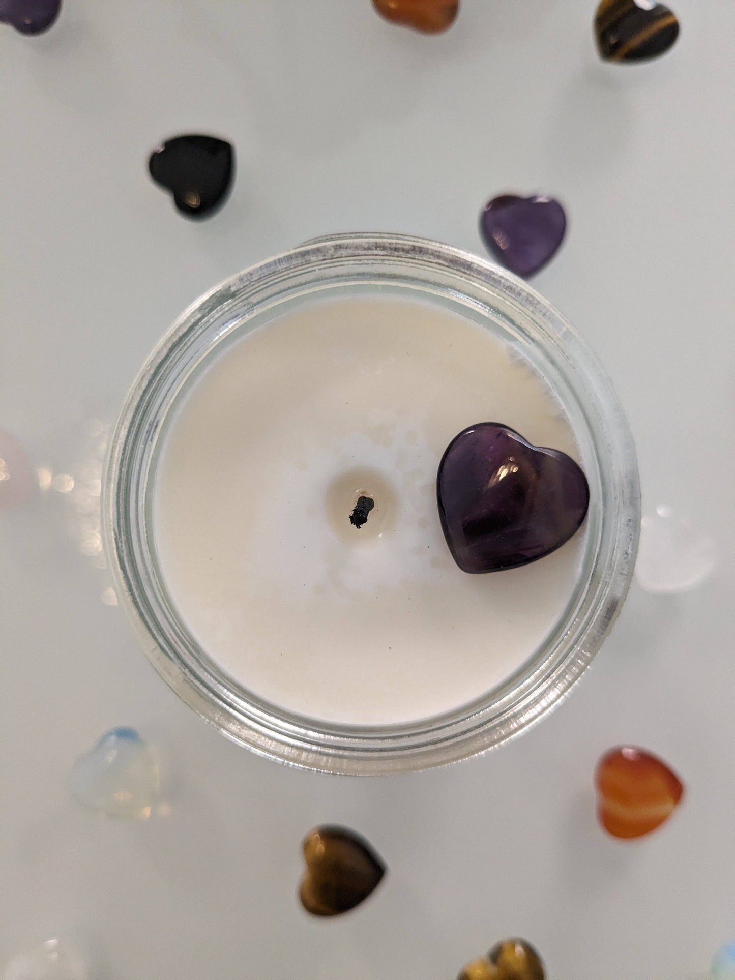 ANTISTRESS - Bougie parfumée en cristal d'améthyste - Jasmin aquatique | Moi