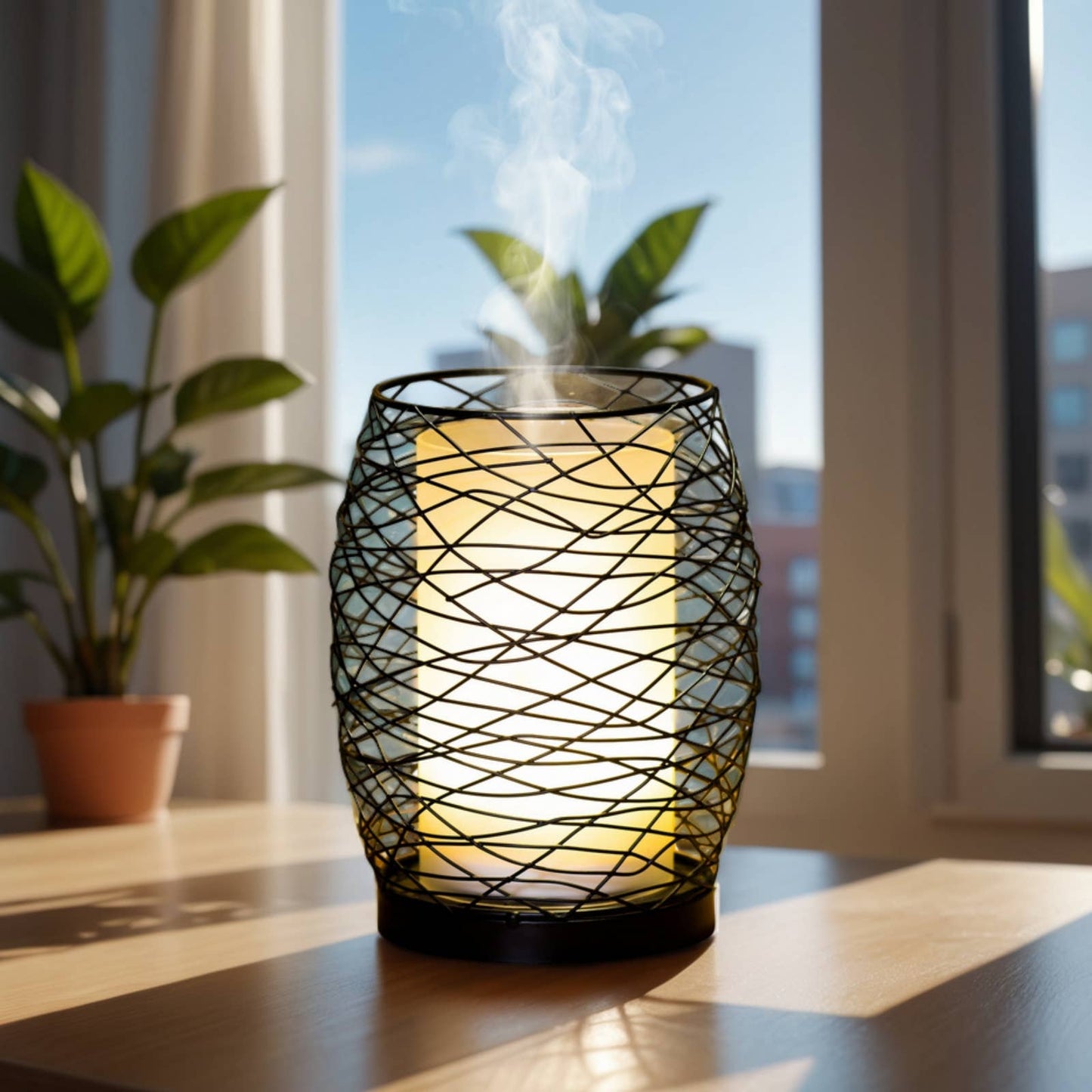 Diffuseur d'arôme Volupsia en Verre et Métal + Télécommande