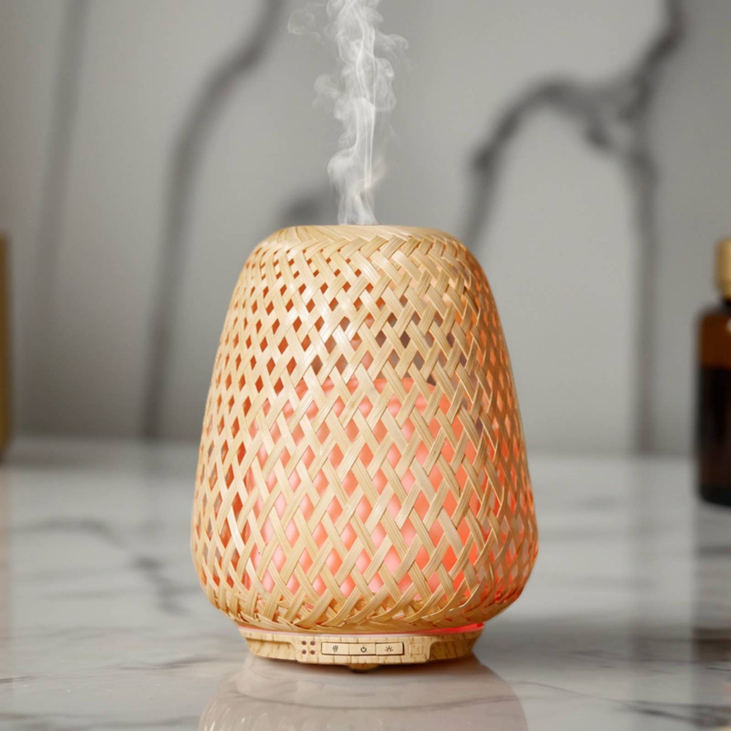 Diffuseur Huile Essentielle en Bambou Naturel Tressé Olaki