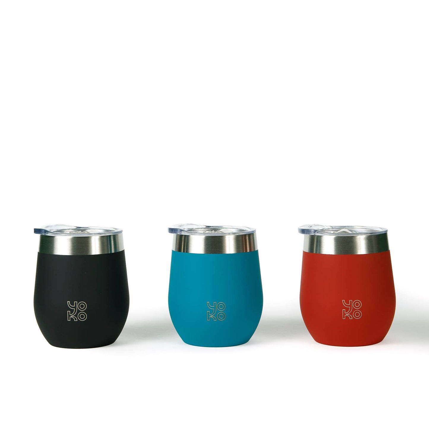 Mug isotherme avec couvercle 250 ml bleu YOKO DESIGN