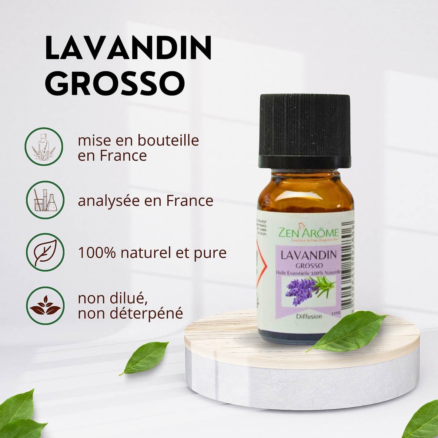 Huile Essentielle Lavandin Grosso - 100% Naturelle - 10ml