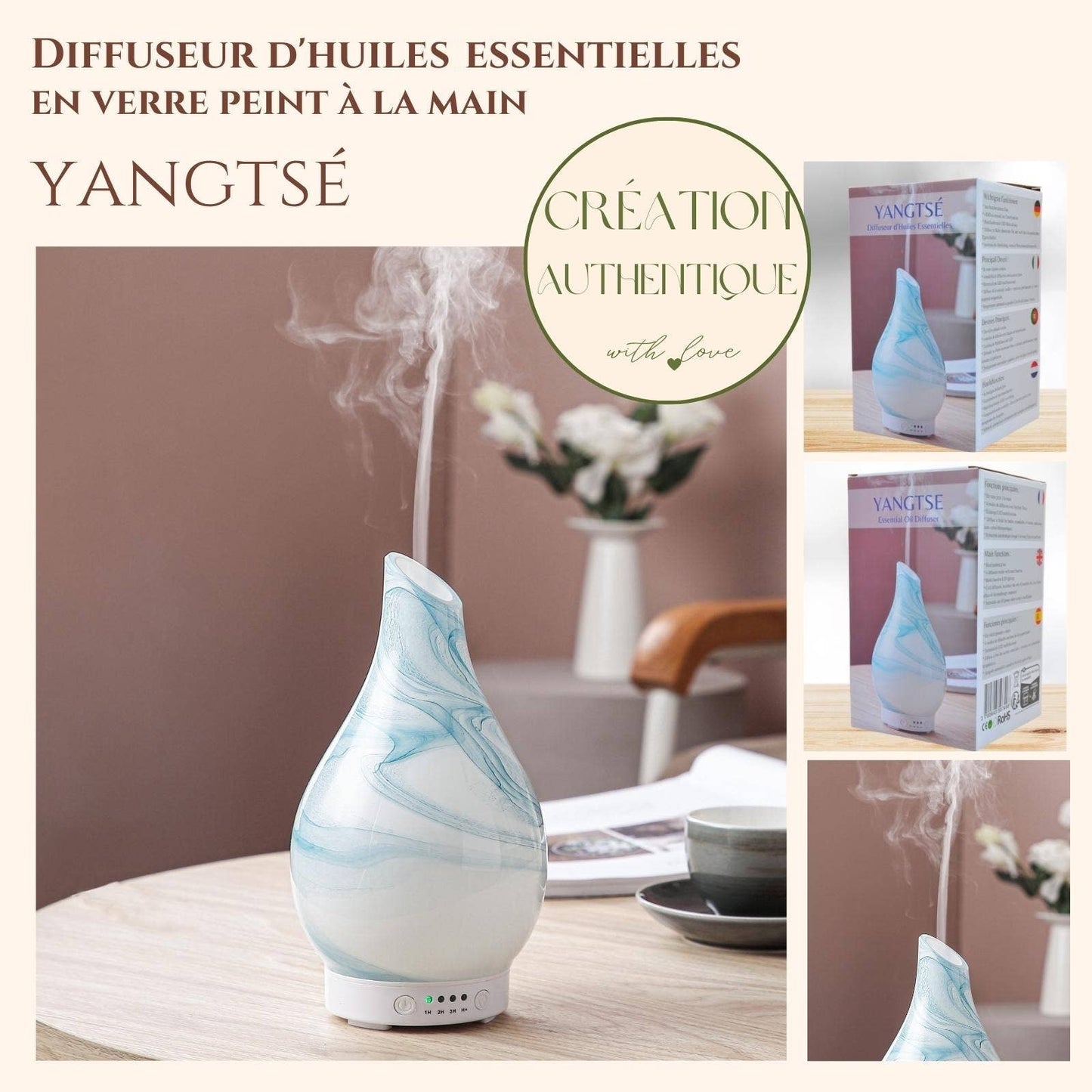 Diffuseur YangTsé en Verre Parfum et Huile Essentielle
