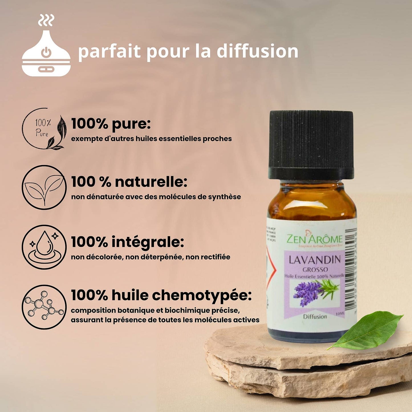 Huile Essentielle Lavandin Grosso - 100% Naturelle - 10ml