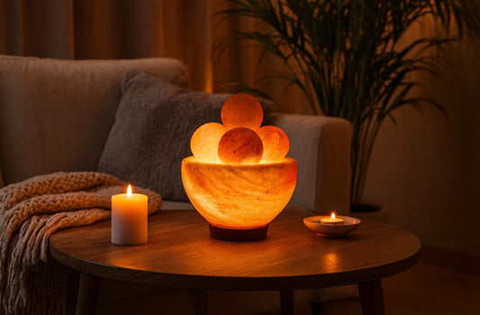 Lampe de sel Himalaya avec 4 boules de massage