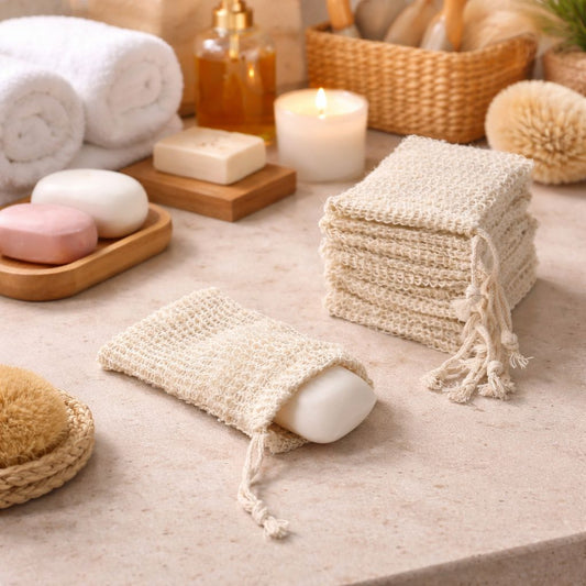 Sac à savon en sisal | Filet de fibres naturelles pour savon