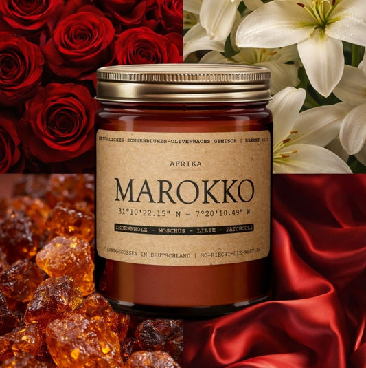 Bougie marocaine - bois de cèdre | musc | lis | patchouli