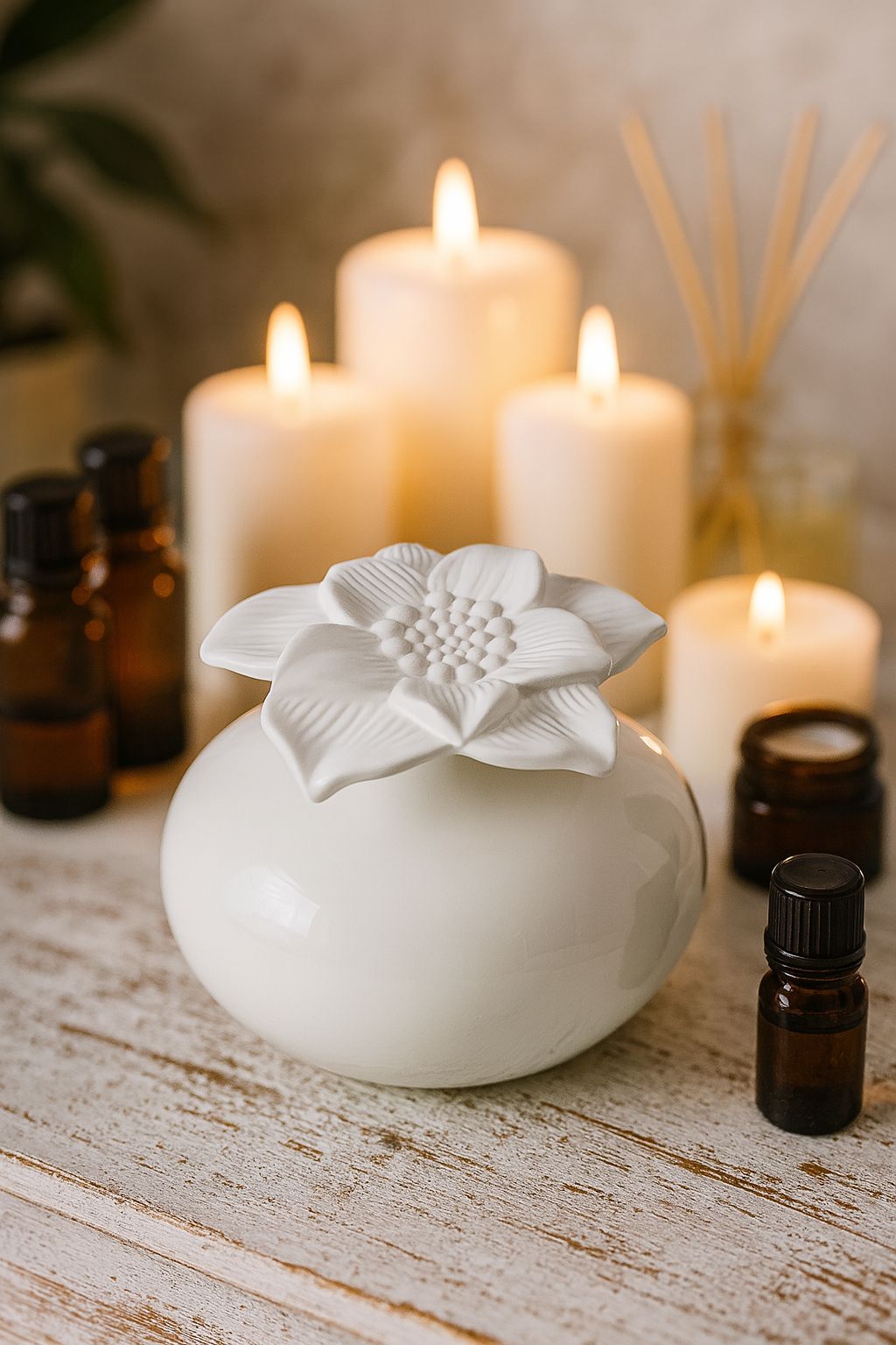 Diffuseur Parfum d'Ambiance par Capillarité Narcisse Blanc